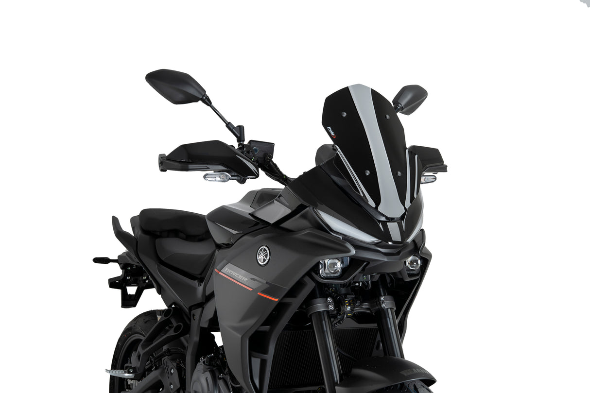 Puig sport screen fitted to Yamaha Tracer 7 (GT) 2025-2026 in a Black finish