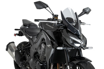 Puig New Generation Light Smoke Touring screen for Kawasaki Z1100 2026 tall touring windscreen