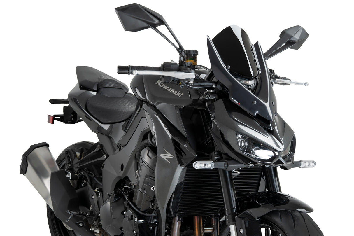 Puig New Generation Black Touring screen for Kawasaki Z1100 2026 tall touring windscreen