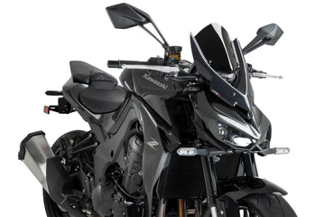 Puig New Generation Black Touring screen for Kawasaki Z1100 2026 tall touring windscreen