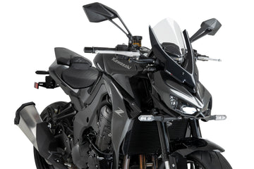 Puig New Generation Clear Touring screen for Kawasaki Z1100 2026 tall touring windscreen