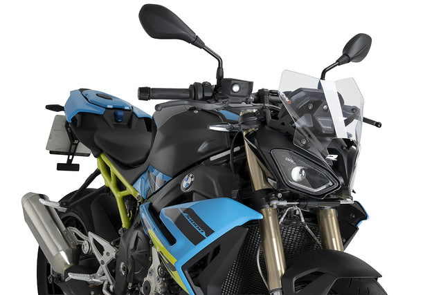 Puig clear aerodynamic sport screen for BMW S1000R 2025-2026 upgraded windscreen styling and airflow