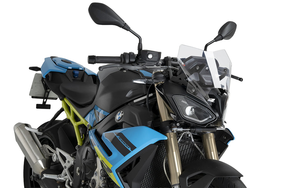Puig clear aerodynamic sport screen for BMW S1000R 2025-2026 upgraded windscreen styling and airflow