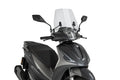 Puig Trafic Windscreen Morbidelli SC 125 LX 2025-26, compact 3 mm polycarbonate scooter screen in light smoke or clear, Height 310 mm x Width 370 mm