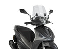 Puig Trafic Windscreen Morbidelli SC 125 LX 2025-26, compact 3 mm polycarbonate scooter screen in light smoke or clear, Height 310 mm x Width 370 mm