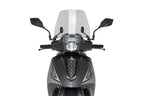 Puig Trafic Windscreen Morbidelli SC 125 LX 2025-26, compact 3 mm polycarbonate scooter screen in light smoke or clear, Height 310 mm x Width 370 mm_3