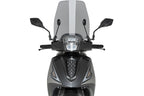 Puig Urban Windscreen Morbidelli SC 125 LX 2025-26, 3 mm polycarbonate touring scooter screen in light smoke or clear, Height 405 mm x Width 370 mm, with mounting kit_3