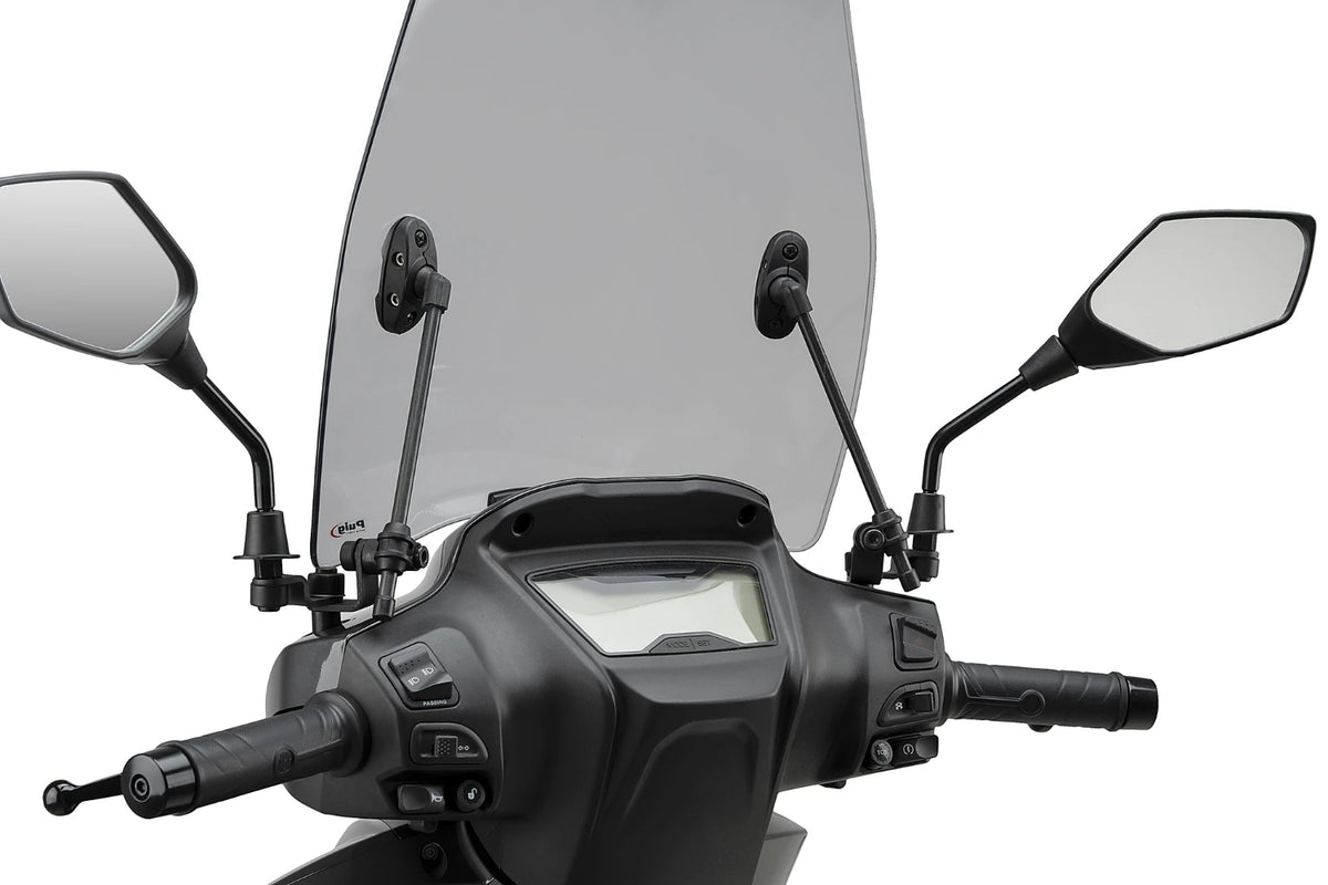 Puig Urban Windscreen Morbidelli SC 125 LX 2025-26, 3 mm polycarbonate touring scooter screen in light smoke or clear, Height 405 mm x Width 370 mm, with mounting kit_5