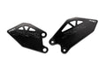 Puig 22850N Black Heel Plates, precision-machined billet aluminium motorcycle heel protector with anodised finish