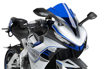 Puig Z-Racing Screen Zontes 703 RR 2024-26, double-height 3 mm acrylic racing windscreen, Height 350 mm x Width 400 mm, available in six colours_4
