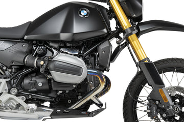 Puig Sump Guard BMW R12 G-S 2025-26, black 4 mm aluminium engine skid plate with anti-vibration mounting supports and model-specific fitting kit_1