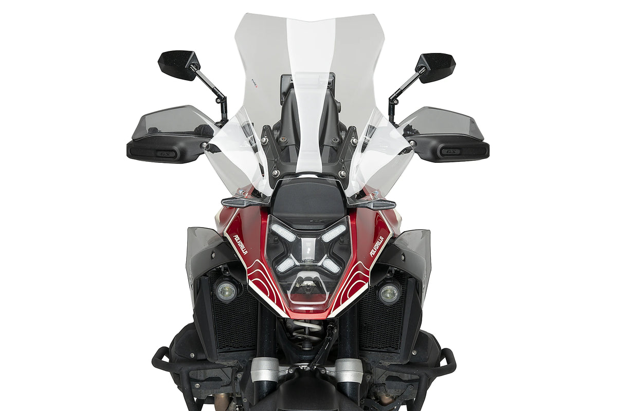 Puig Premium Touring Plus Screen BMW R1300GS 2023-26 and R1300GS Adventure 2024-26, Clear polycarbonate windscreen, Height 570 mm x Width 515 mm, 165 mm taller than OE, radar models only_3