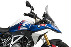 Puig 23207W Rally Screen BMW F450GS 2026, clear 3 mm PET-G adventure motorcycle windscreen, Height 585 mm x Width 345 mm, 15 mm taller than OE, with GPS and headlight protection_2