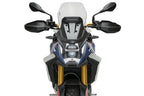 Puig 23207W Rally Screen BMW F450GS 2026, clear 3 mm PET-G adventure motorcycle windscreen, Height 585 mm x Width 345 mm, 15 mm taller than OE, with GPS and headlight protection._1