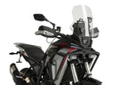 Puig 23214W Clear Touring Screen QJ Motor SRT 450 RX 2026, acrylic motorcycle windscreen, Height 410 mm x Width 375 mm, adventure touring wind protection.