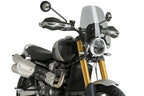Puig 23219H Light Smoke New Generation Touring Screen Triumph Scrambler 1200 XE 2026,  PMMA windscreen, Height 415 mm x Width 360 mm, 170 mm taller than Triumph original screen