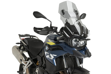 Puig 3179H Adjustable Touring Racing Light Smoke Screen BMW F800GS 2026, high-impact acrylic adjustable touring screen