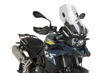 Puig 3179W Adjustable Touring Racing Clear Screen BMW F800GS 2026, high-impact acrylic adjustable touring screen