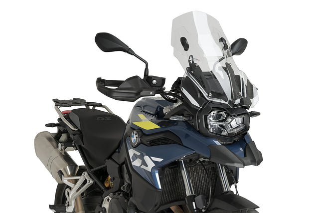 Puig 3179W Adjustable Touring Racing Clear Screen BMW F800GS 2026, high-impact acrylic adjustable touring screen