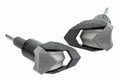 Puig R19 Frame Sliders Kawasaki Ninja ZX-6R 2018-23, high-resistance nylon engine and chassis protectors with grey rubber end caps, optional coloured inserts and model-specific mounting hardware