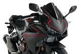 Puig Black Z Racing Screen installed on a Honda CBR500R 2019-2025