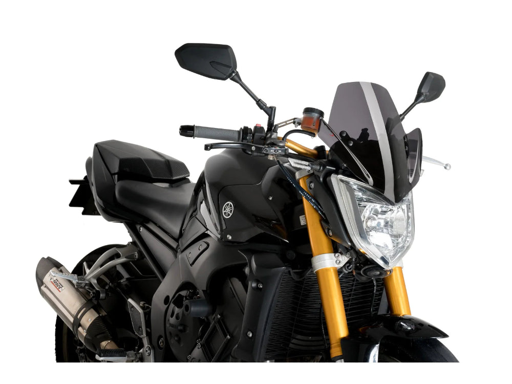Puig New Generation sport screen for Yamaha FZ1 2006–2015 motorcycle windscreen in a dark smoke finish