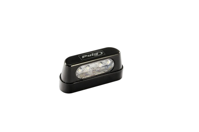 Puig TRO LED License Plate Light in Black aluminium, 56 mm x 26 mm with four LEDs for Puig Tail Tidy systems