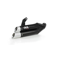 IXIL L3X Hyperlow Black slip-on silencer with two removable dB killers for Honda CBR500R 2019–2023