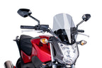 Puig light smoke touring screen installed on a Honda NC750S 2014–2020 