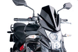 Puig New Generation sport screen for Kawasaki ER-6N 2012–2016 in a Black finish