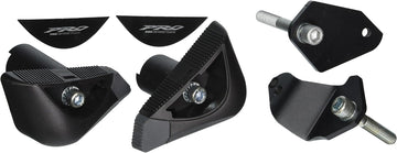 Puig Pro Frame Sliders Honda NC700X and NC700S 2012-13, black motorcycle crash protectors with grey tips, high-resistance bodywork protection, not suitable for DCT models_1
