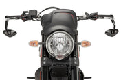 Puig Hi-Tech 4 Black / Silver Bar End Mirrors - Motorcycle Performance Store