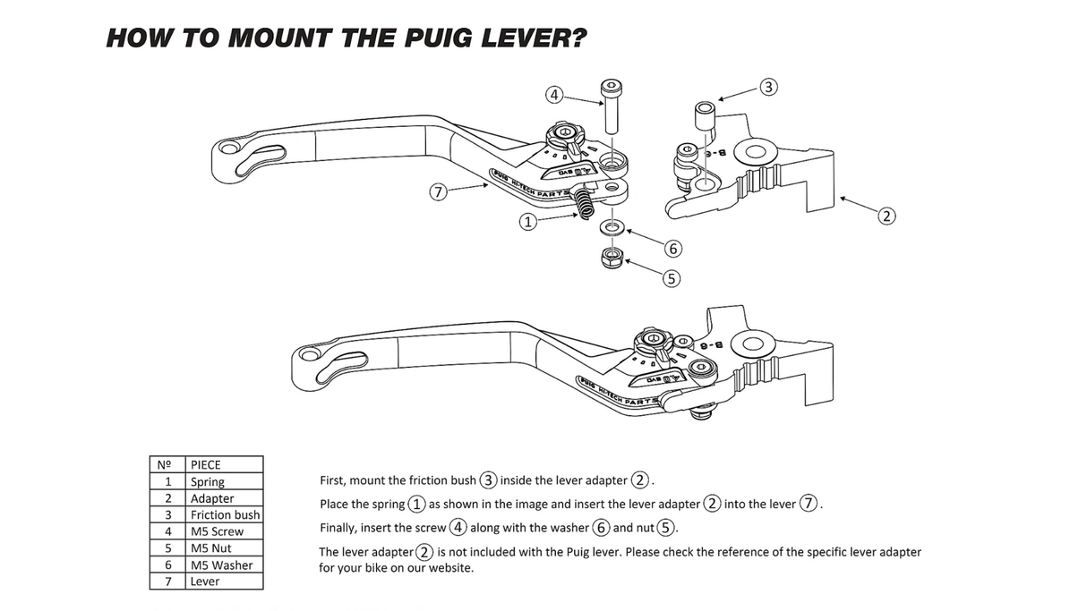 Puig Adjustable Levers | Foldable & Extendable image 7