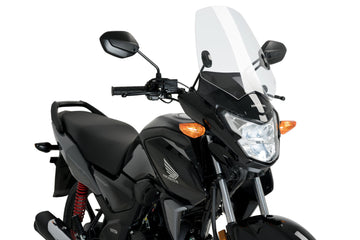 Puig New Generation Clear Sport screen fitted to Honda CB125F 2015–2026 clear windscreen aerodynamic upgrade