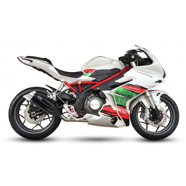 IXIL L3X Hyperlow Black exhaust for Benelli Tornado 302 R 2021-2022 with removable upper and lower dB killers