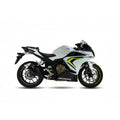 IXIL L3X Hyperlow Black slip-on silencer with two removable dB killers for Honda CBR500R 2019–2023