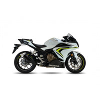 IXIL L3X Hyperlow Black slip-on silencer with two removable dB killers for Honda CBR500R 2019–2023
