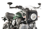 Puig Retro semi fairing matt black semi fairing with a Clear screen fitted to Yamaha XSR 700 2016-2020