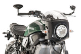 Puig Retro semi fairing matt black semi fairing with a Clear screen fitted to Yamaha XSR 700 2016-2020