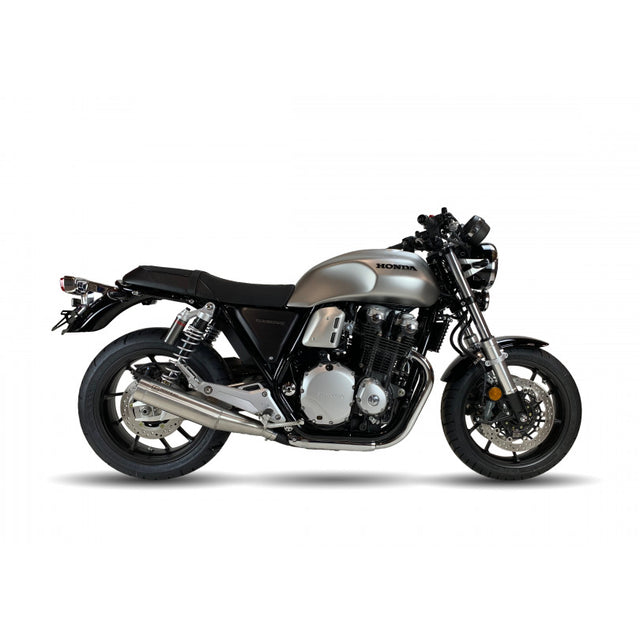 Ironhead Round Matt Inox Silencer for Honda CB1100, CB1100 EX & CB1100 RS in polished Inox AISI304