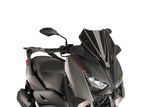 Puig V-Tech Line Sport Screens in Black for Yamaha X-Max 300 showing shape and aerodynamic profile