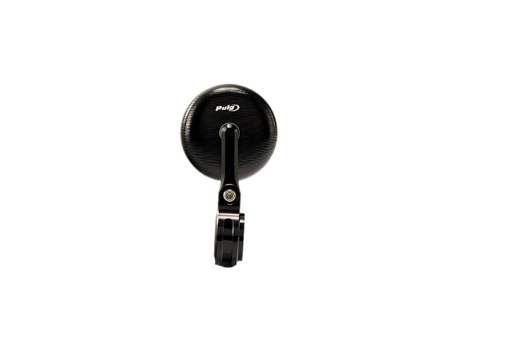 Puig Tracker Black / Silver Bar End Mirrors - Motorcycle Performance Store