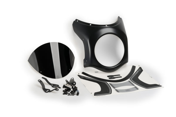 Puig retro semi fairing with coloured screen fitted to Triumph Street Twin 900 headlamp_6