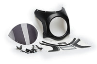 Puig retro semi fairing with coloured screen fitted to Triumph Street Twin 900 headlamp