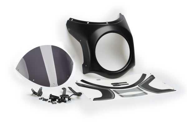 Puig retro semi fairing with coloured screen fitted to Triumph Street Twin 900 headlamp_1