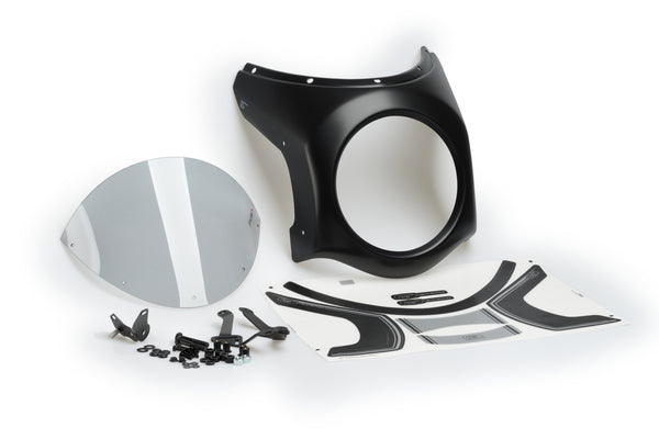 Puig retro semi fairing with coloured screen fitted to Triumph Street Twin 900 headlamp_2