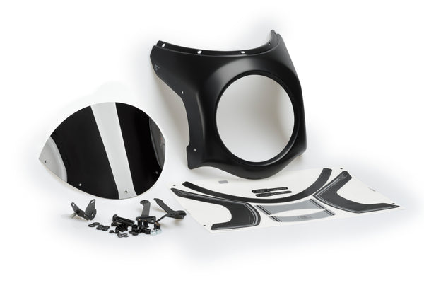 Puig retro semi fairing with coloured screen fitted to Triumph Street Twin 900 headlamp_3