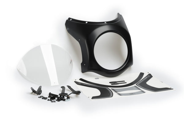 Puig retro semi fairing with coloured screen fitted to Triumph Street Twin 900 headlamp_4