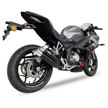 IXIL L3X Black Hyperlow slip-on exhaust silencer for Benelli BN 302 R 2017-2020 with removable upper and lower dB killers_1