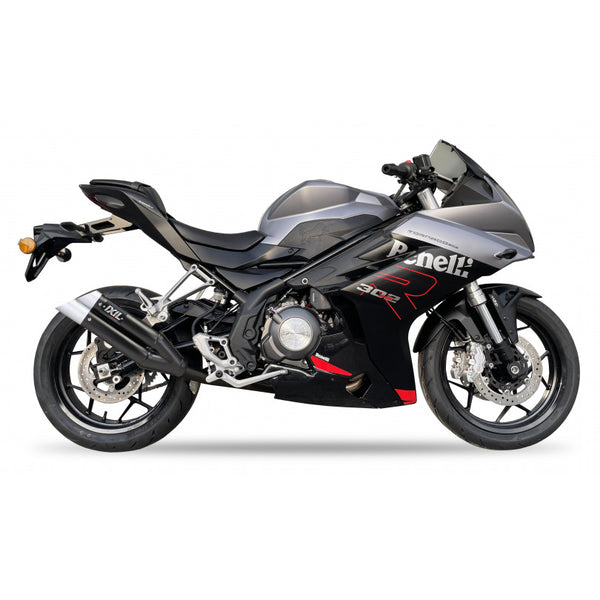 IXIL L3X Black Hyperlow slip-on exhaust silencer for Benelli BN 302 R 2017-2020 with removable upper and lower dB killers
